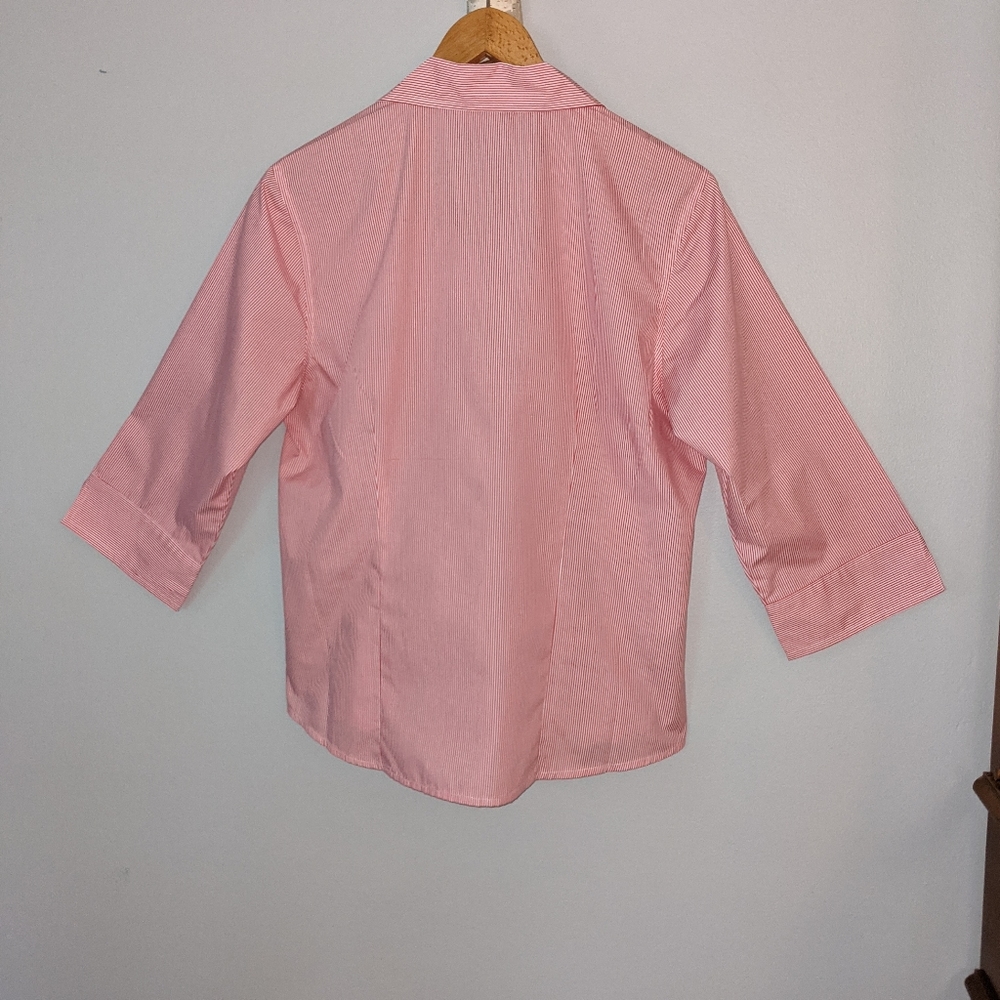 Vintage Distinct Striped Button Down Top Large - Picture 7 of 12